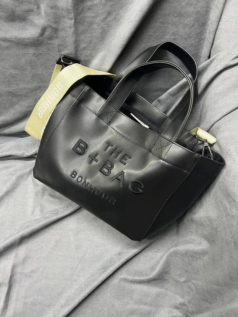 Tote Bag Deri Siyah 3