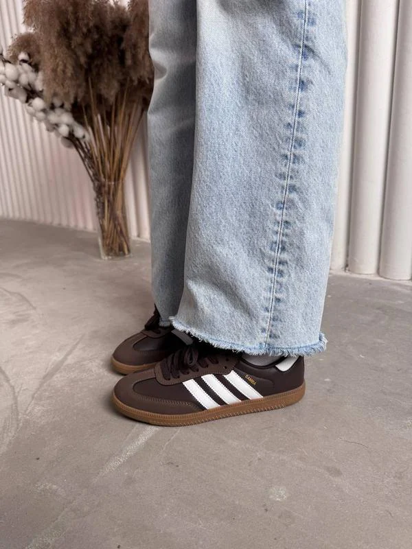 Adidas Samba Kahve-Beyaz (İthal) 6