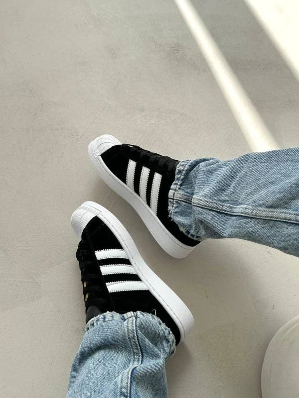 Adidas Superstar Nubuk Siyah Süet 5