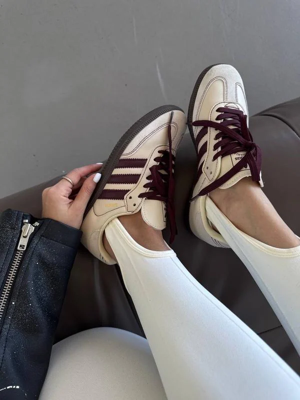 Adidas Samba Bej Bordo 4