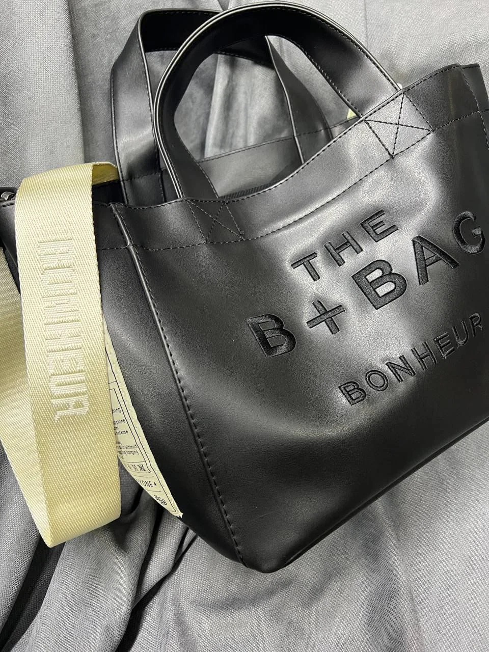 Tote Bag Deri Siyah 4
