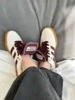 Samba Wales Bonner Beyaz-Bordo - Görsel 6